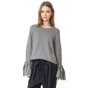 Madewell Grey Tie Cuff Pullover Sweater Size Small